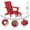 Flash Furniture Red Adirondack Chairs with Ottoman-Cupholder, 2PK 2-LE-HMP-1045-110-RD-GG - alternate 2